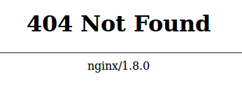 NGINX 404