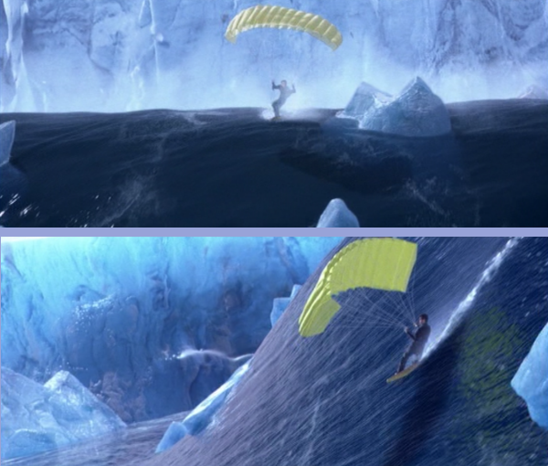 Parasailing over a massive tidal wave OH GOD WHY