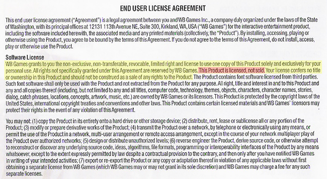 End User Licence Agreement
